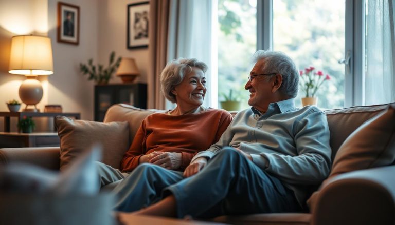 relación estable, felicidad, amor maduro, compromiso, pareja 40+
